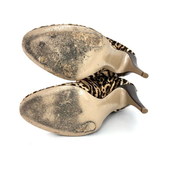 Valentino Rockstud Over the Knee Leopard Print Cowhair Stiletto Boots 40 - Picture 7 of 8